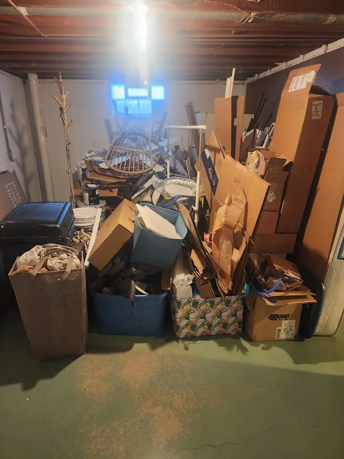 Roll-off dumpster container at job site for 2 Yard Dumpster Rental in Westminster